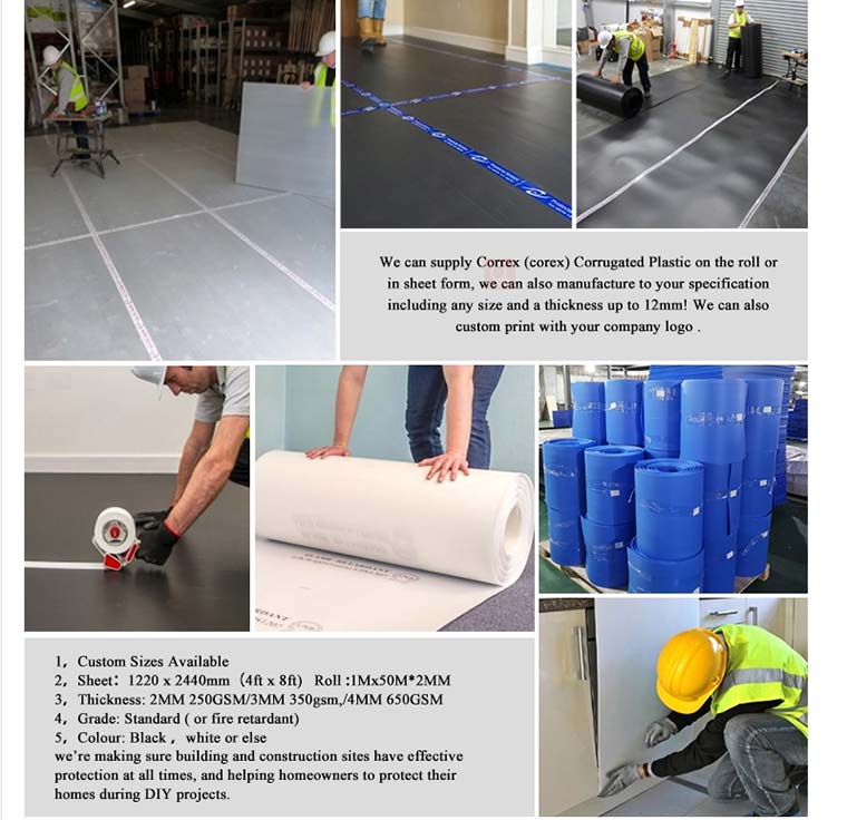 Temporary Polypropylene PP Corrugated Protection Sheet - Buy Protection ...